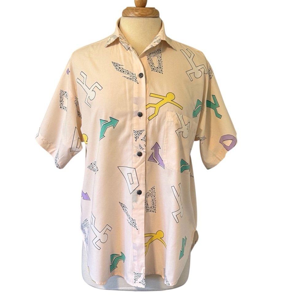 Vintage 80s Gloria Vanderbilt womens small Graphic Shirt